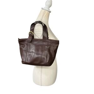 Coach Vintage Waverly Tote in Mahogany Brown Brass Buckle 4133